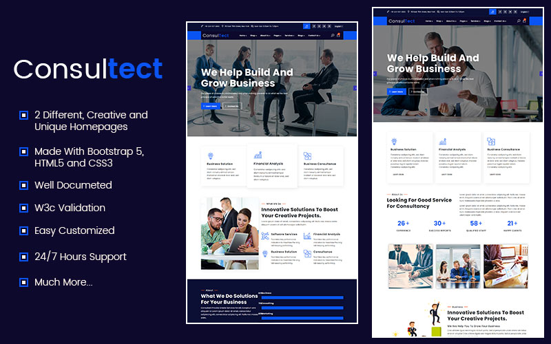 Consultect - Consulting Finance Accounting Bootstrap5 Template