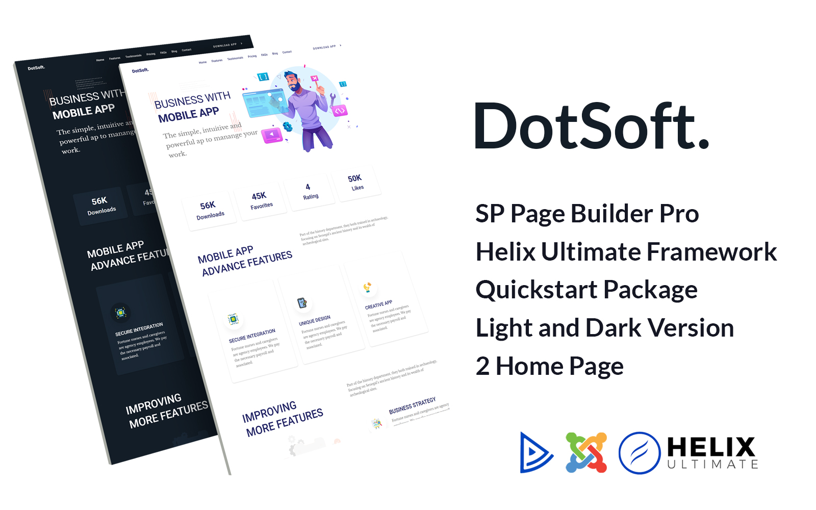 DotSoft - Software App Landing Page Joomla 4 Template