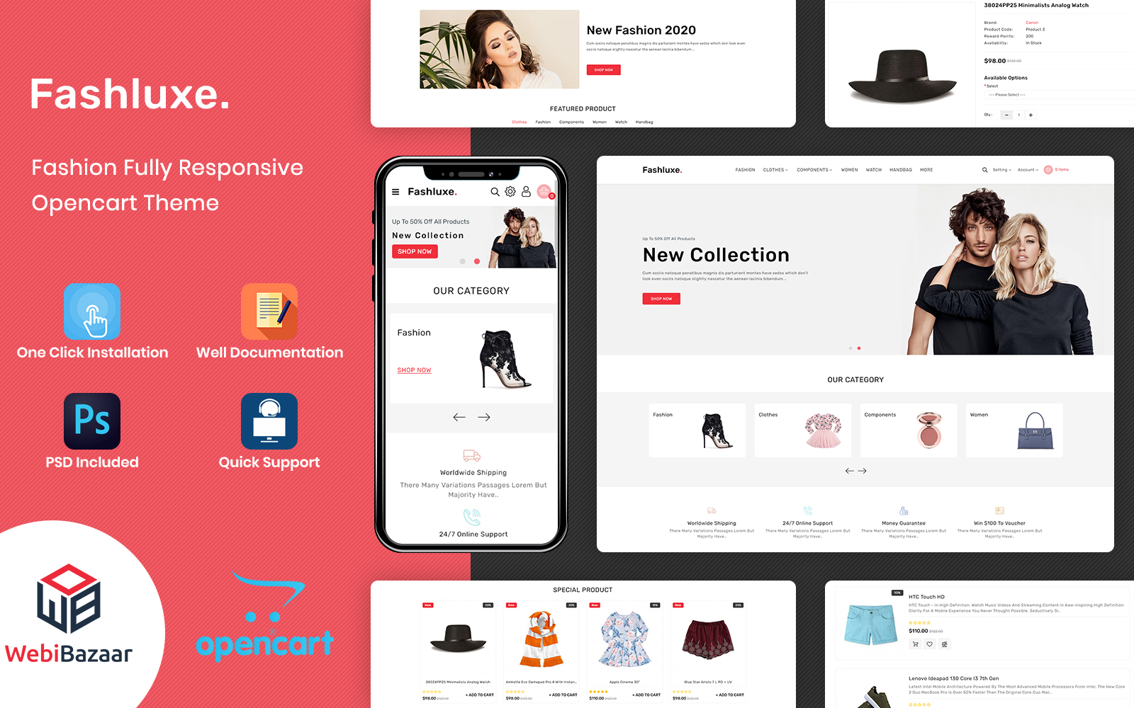 Fashluxe - Multipurpose Modular Opencart Theme