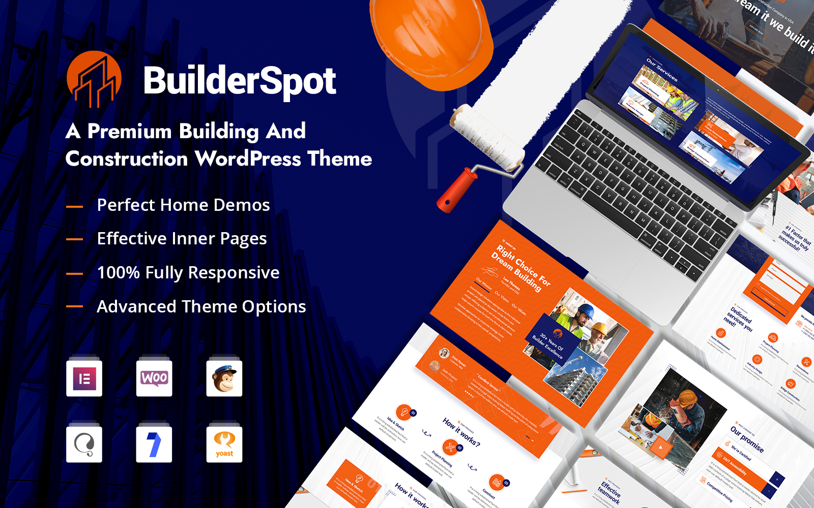 BuilderSpot - Building and Construction WordPress Theme