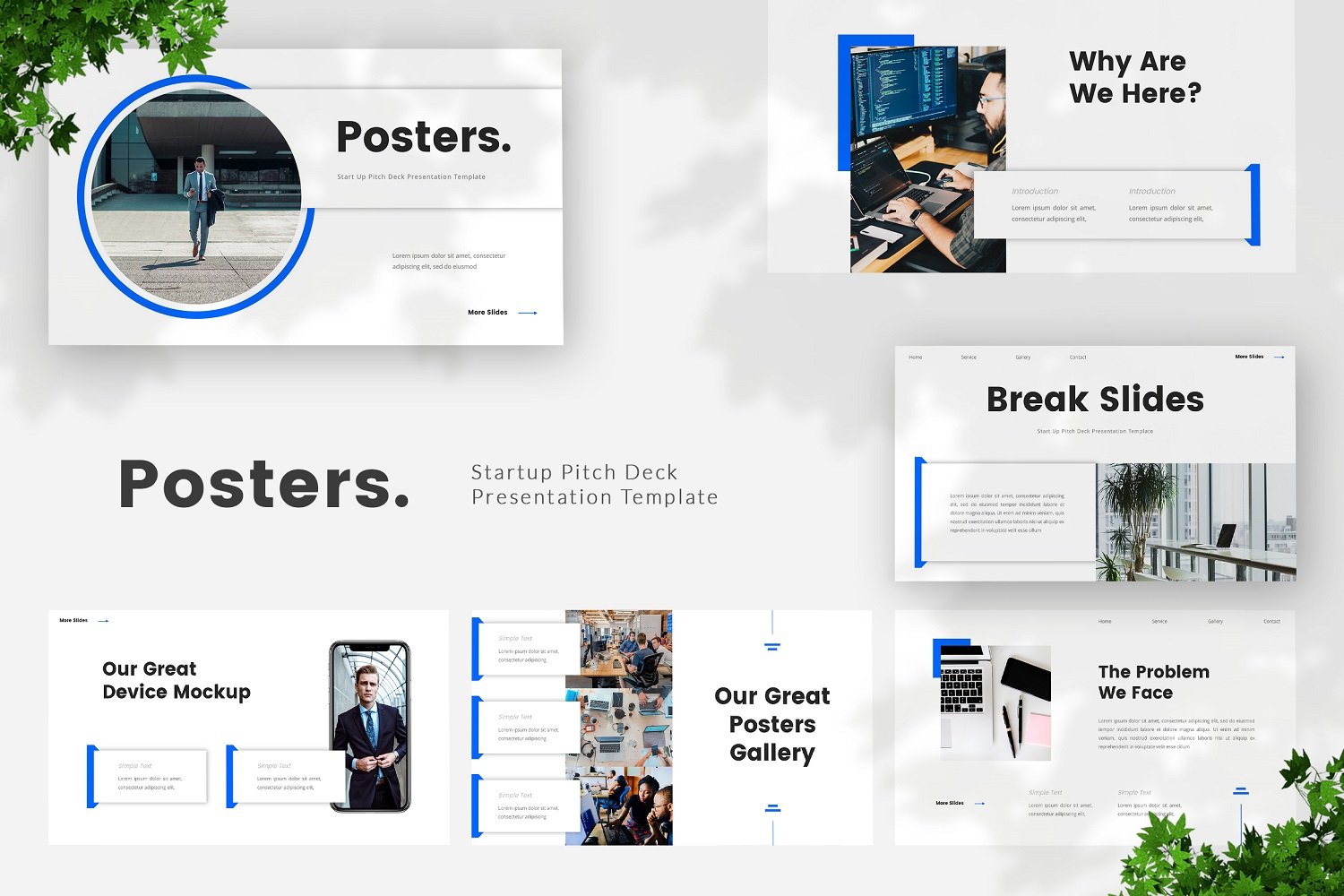 Posters - Startup Pitch Deck Powerpoint Template