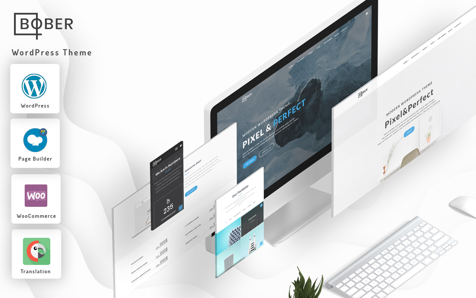 Bober - Creative Responsive Minimalistic Corporate&Portfolio&Agency WordPress Theme