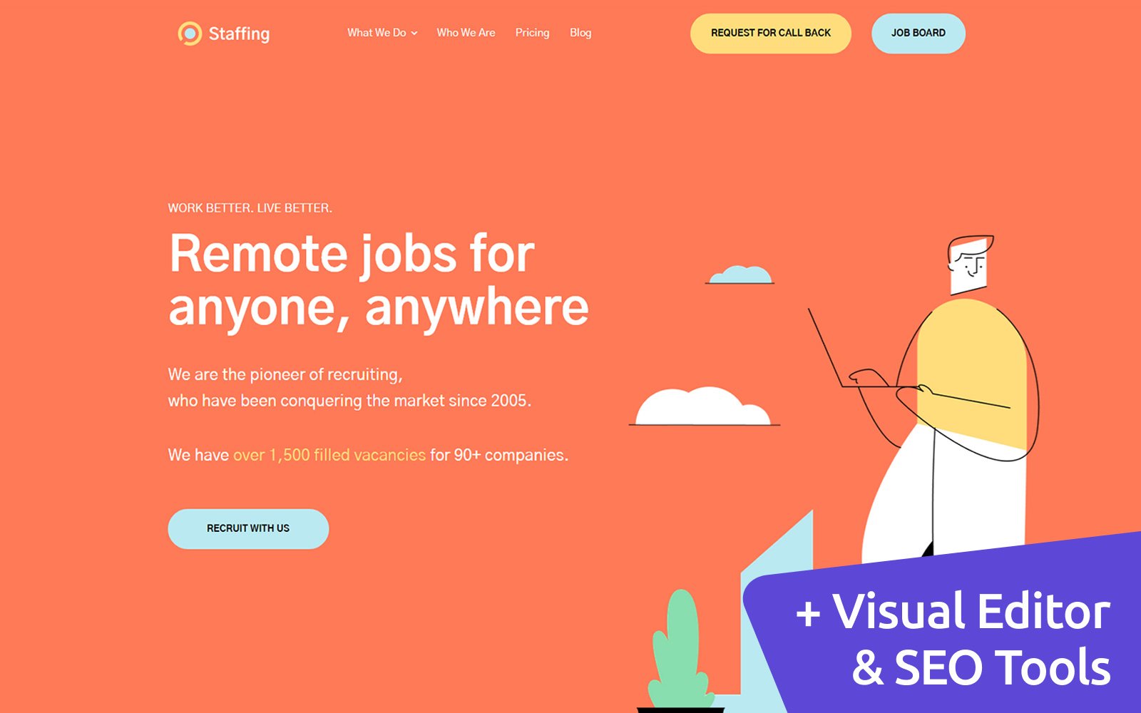 Staffing Agency MotoCMS Website Template