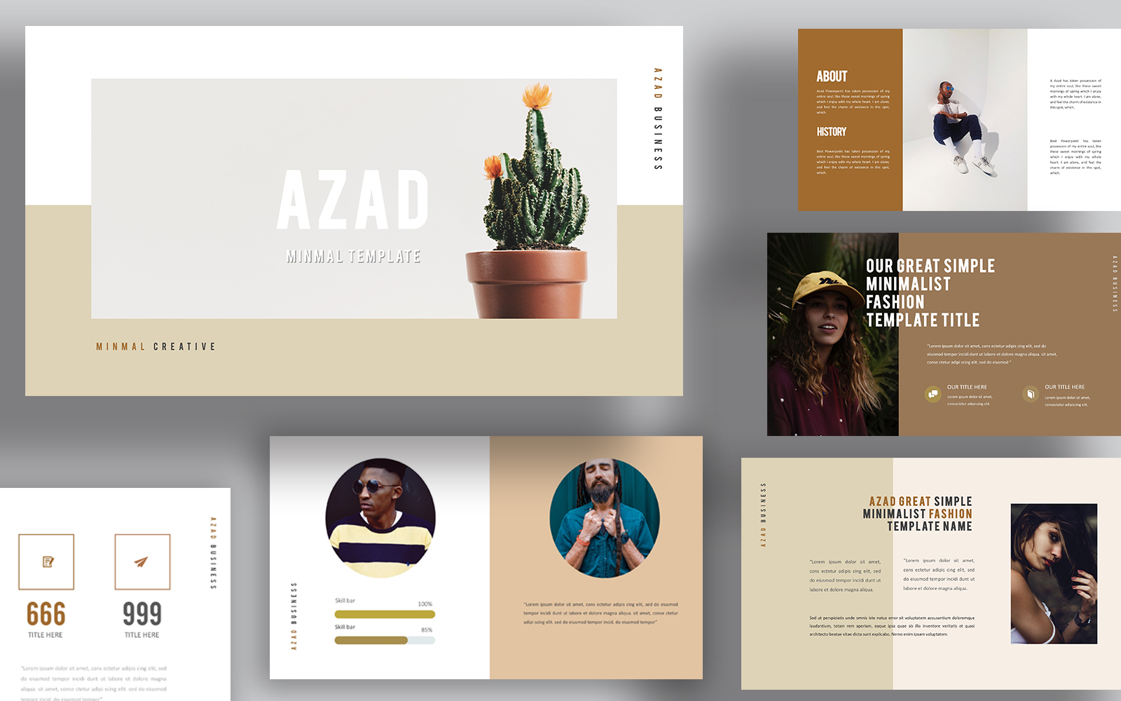 Azad Minimal Powerpoint Templates