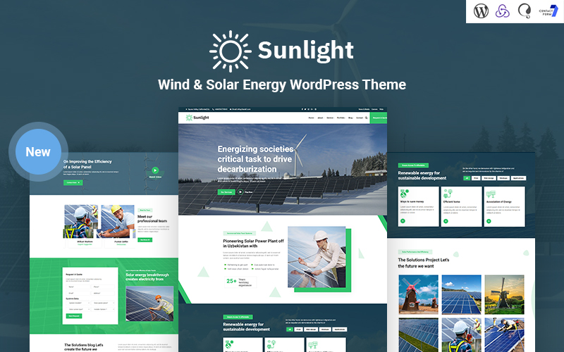 Sunlight - Wind and Solar Energy Responsive WordPress Theme