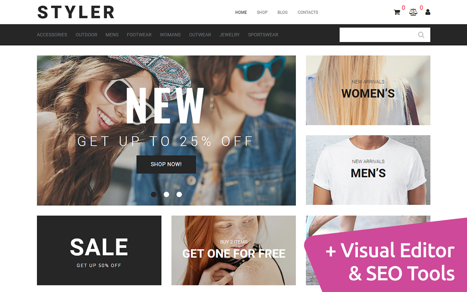 Clothing Shop MotoCMS eCommerce Website Template