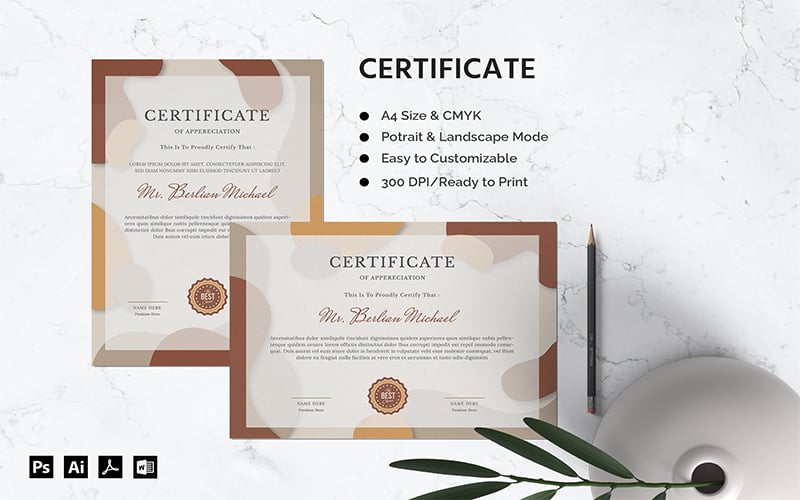 Certificat Templates