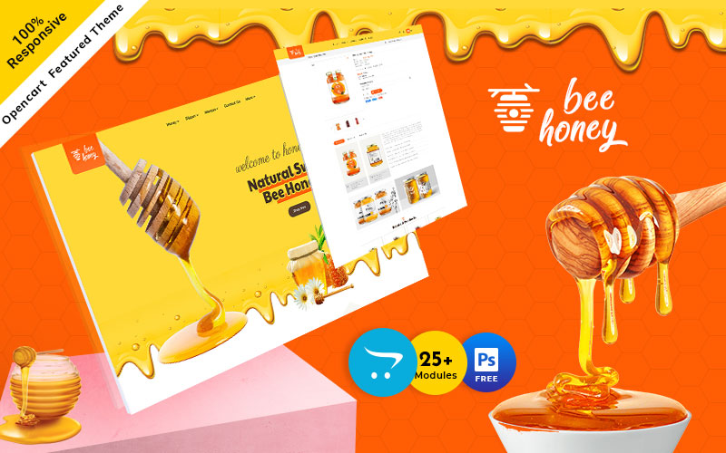 Honey  - Agro Bee & Sweet Shop OpenCart Responsive Theme