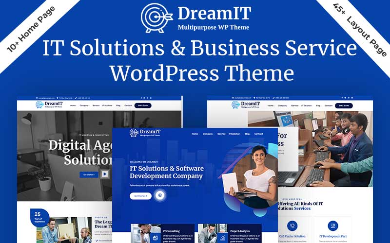 DreamIT IT Solutions Company Service WordPress Theme