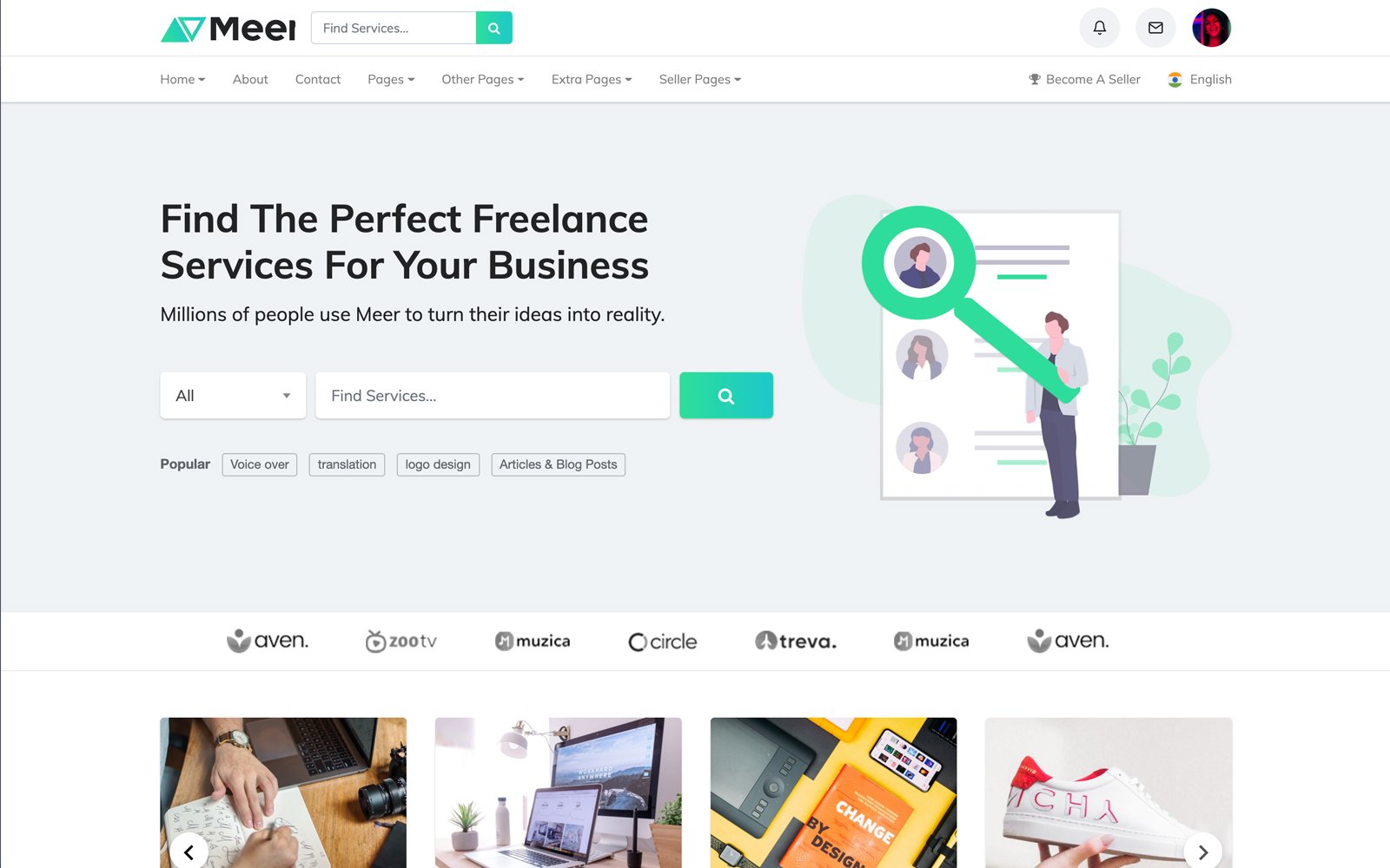 Meer- LMS & Freelance Services Marketplace for Businesses HTML Website Template