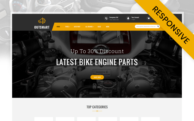 OutSmart - Auto Parts Store Prestashop Responsive Theme