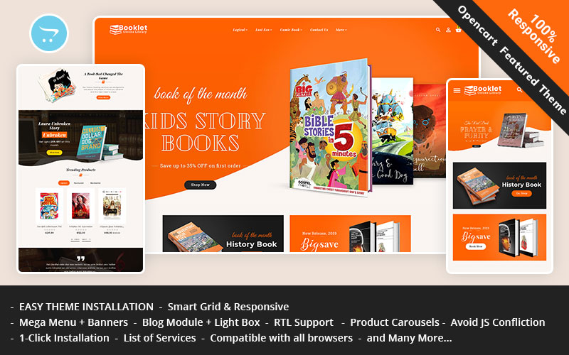 Booklet - OpenCart Theme for Online Book Store