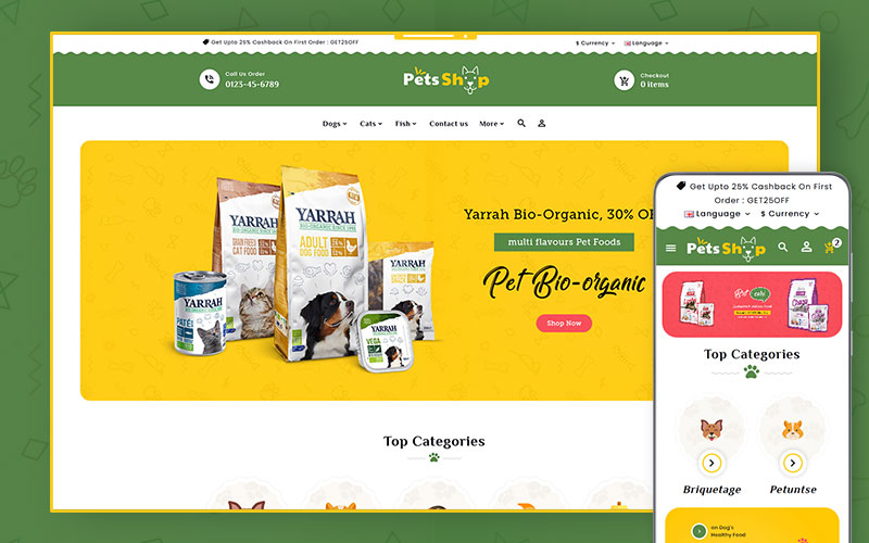 Pet Shop - Pets & Animal OpenCart Responsive Theme