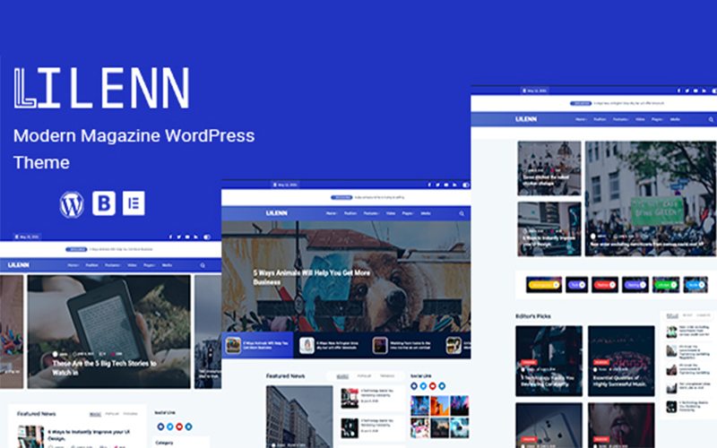 Lilenn-Modern Multipurpose Corporate & Magazine Elementor Wordpress Theme