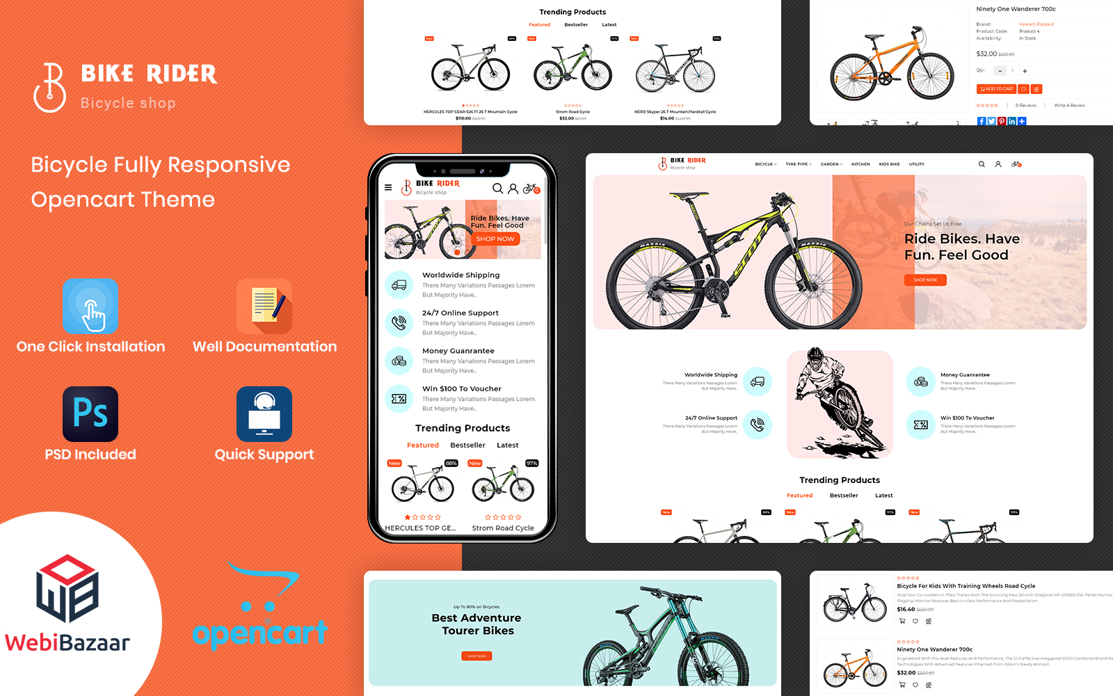 BikeRider -  Sport, Bicycle Responsive Opencart Theme