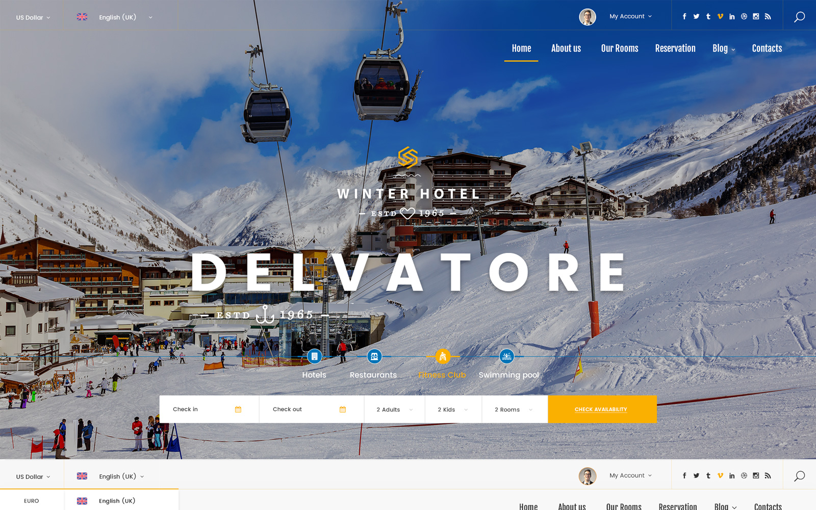 Delvatore - Hotel Booking Bootstrap Template