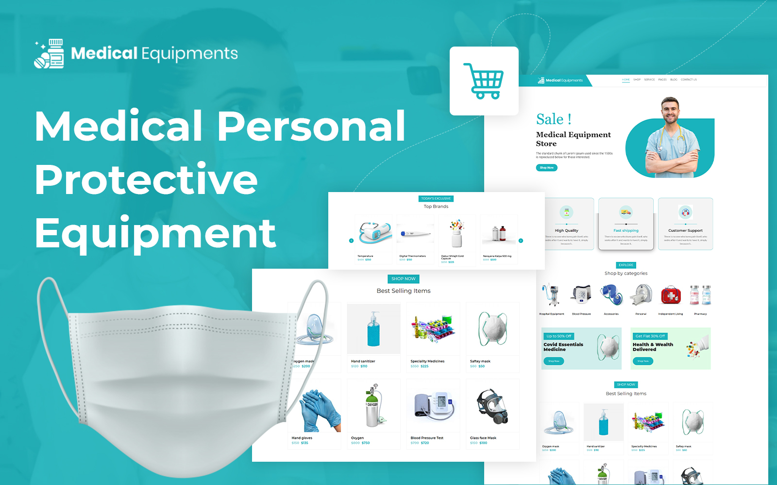 Medical Protective Equipment eCommerce WordPress Theme