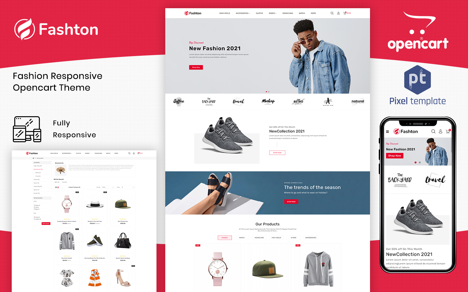 Fashton -   Multipurpose Mobile Opencart Template