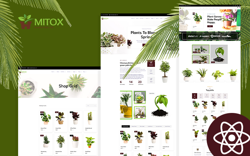 Mitox Gardening & Houseplants React Js Website Template