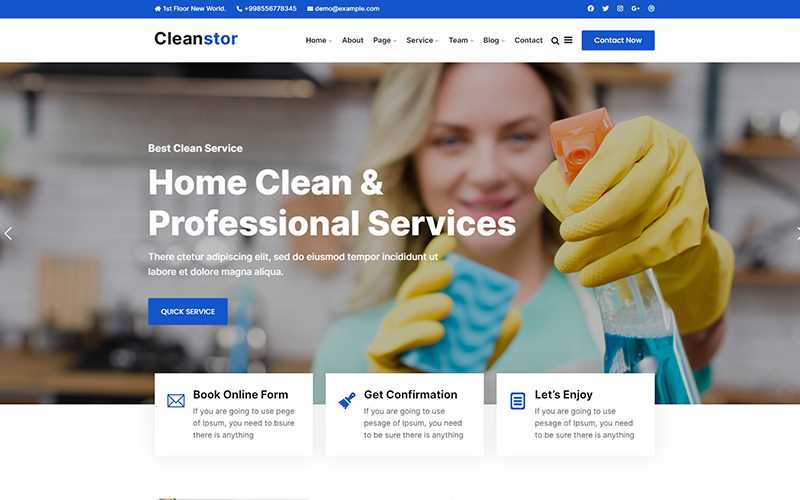Cleanstor -  Cleaning Company HTML5 Website Template