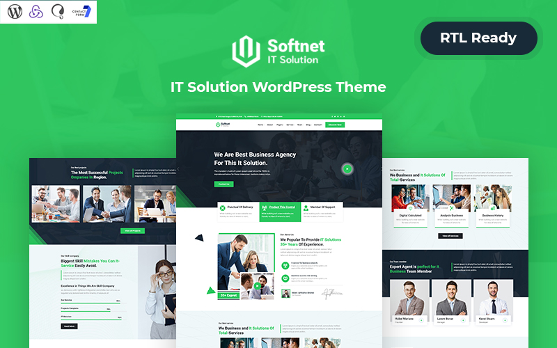 Softnet - IT Solution Company Responsive WordPress Theme