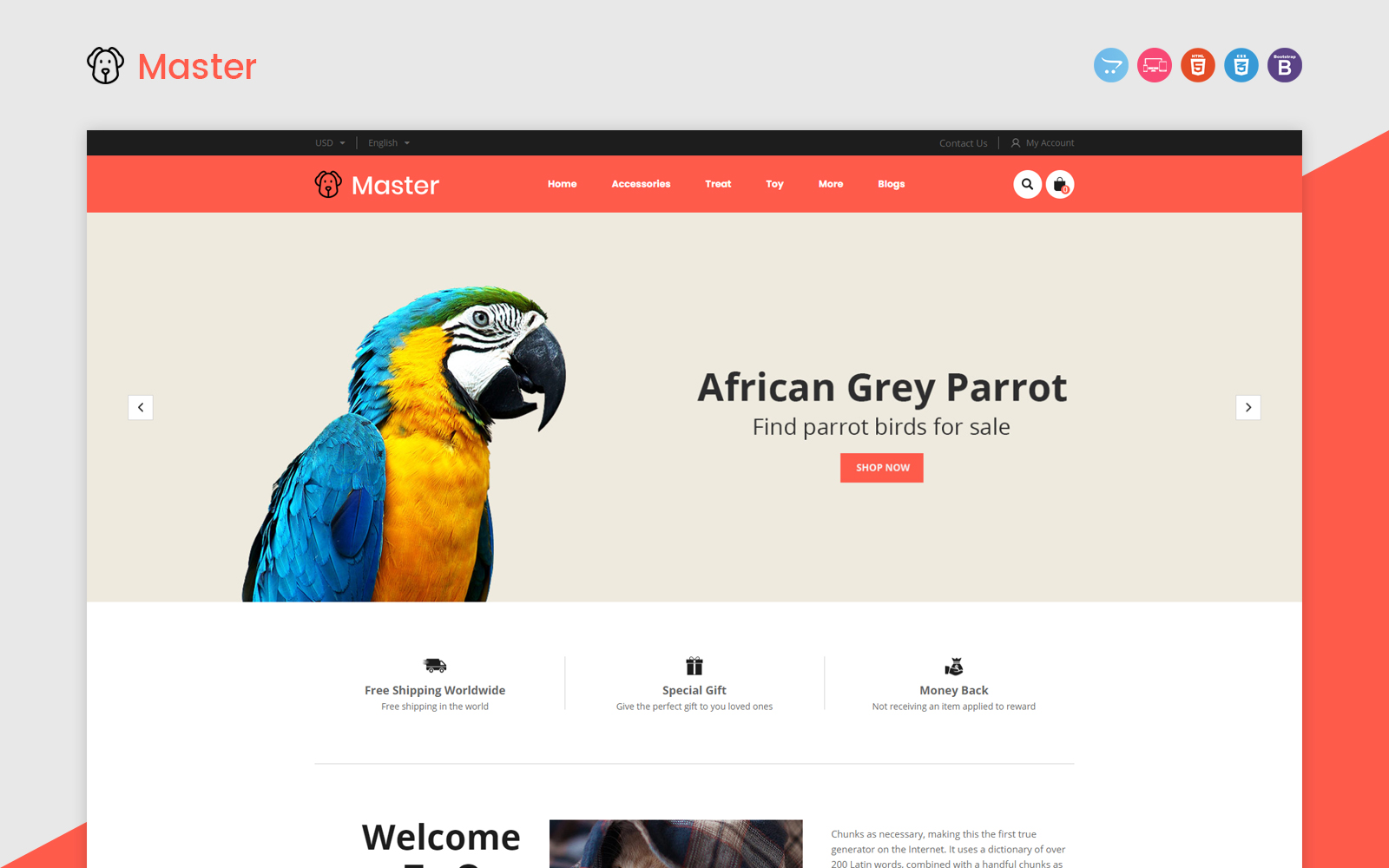 Master - Pet OpenCart Template