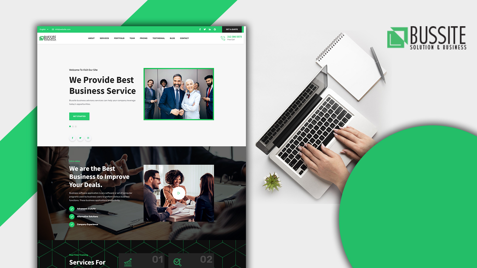 Bussit Multipurpose Business One Page HTML5 Template