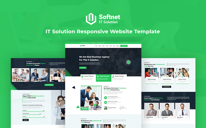 Softnet - IT Solution And Technology Responsive Website Template