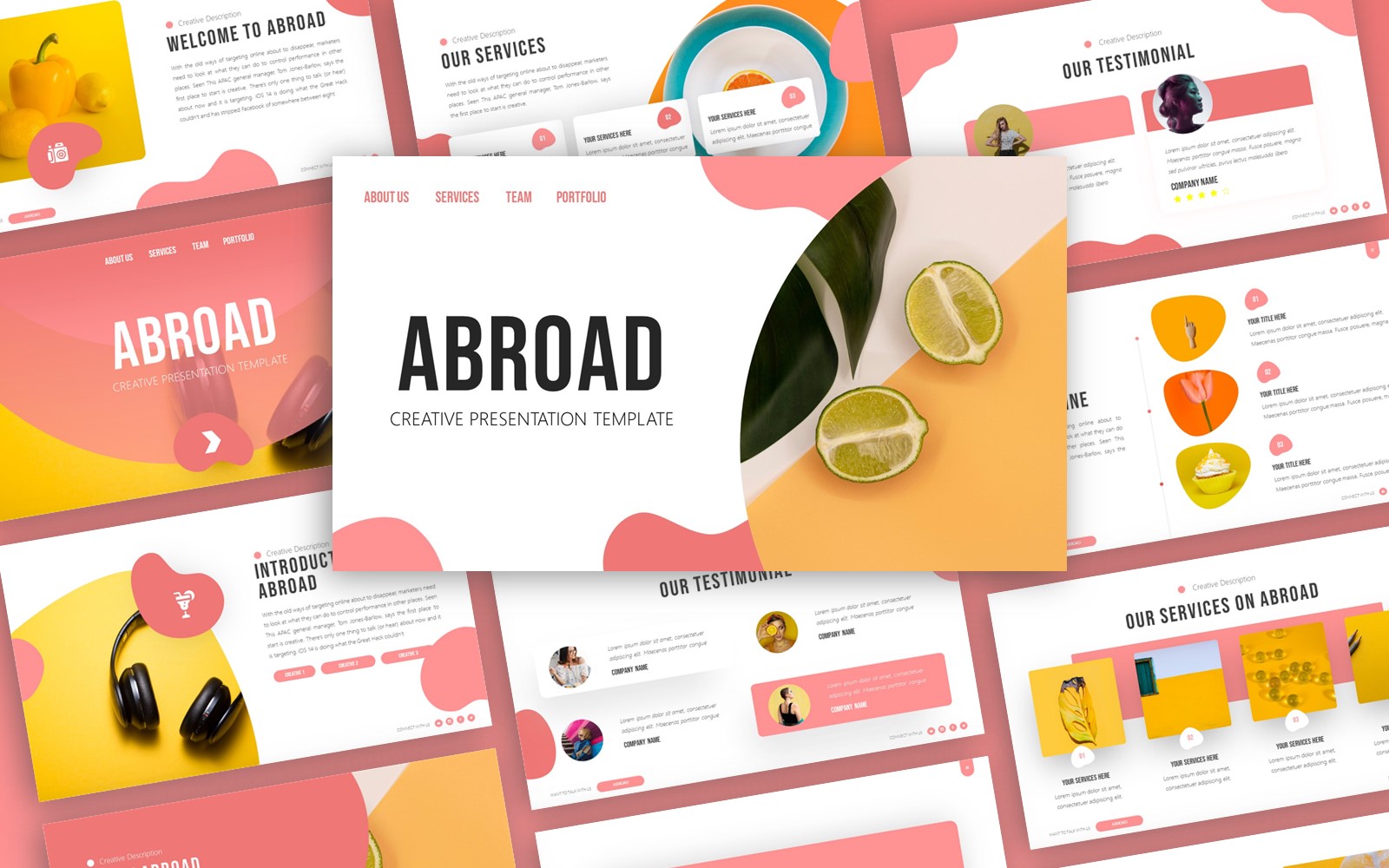 Abroad - Creative Multipurpose PowerPoint Template