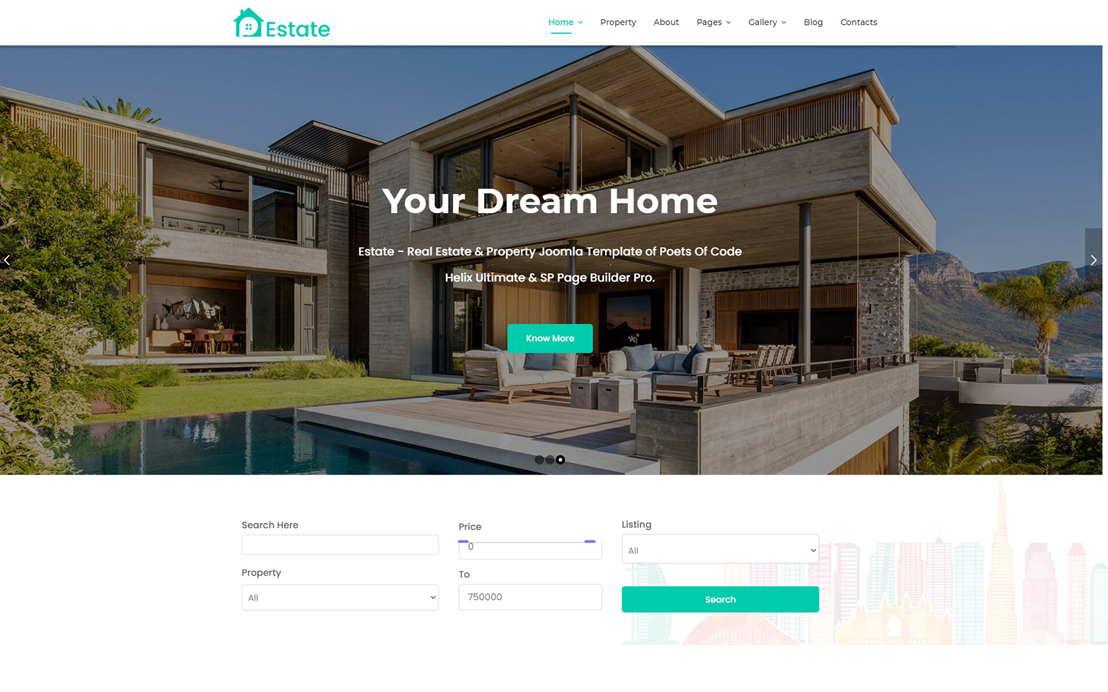 Estate - Real Estate and Property Joomla 3 and Joomla 4 Template