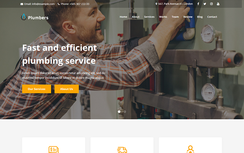 Plumbers - Plumbing & Repair Services Landing Page Template