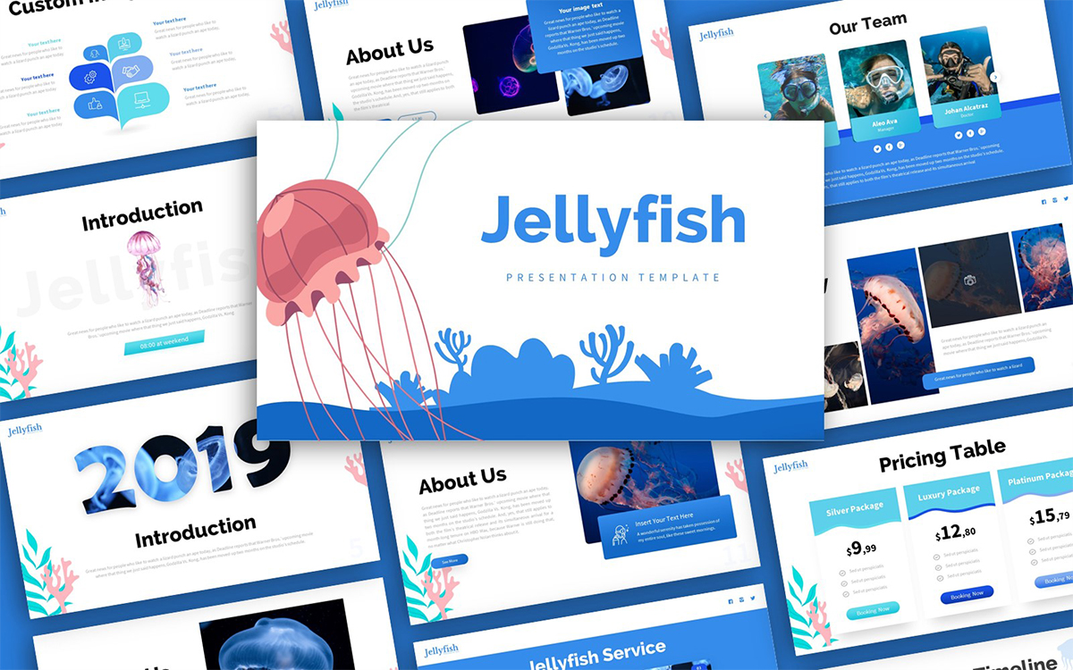 Jellyfish Animal Presentation PowerPoint Template