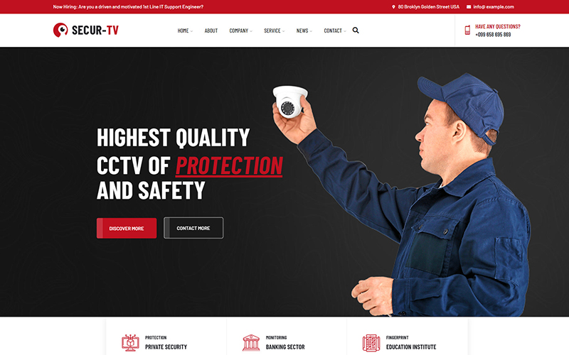 Securtv - CCTV and Security WordPress Theme
