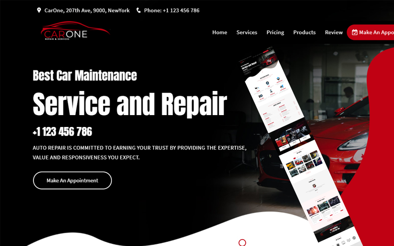 Carone - Auto Mechanic & Car Repair Landing Page Template