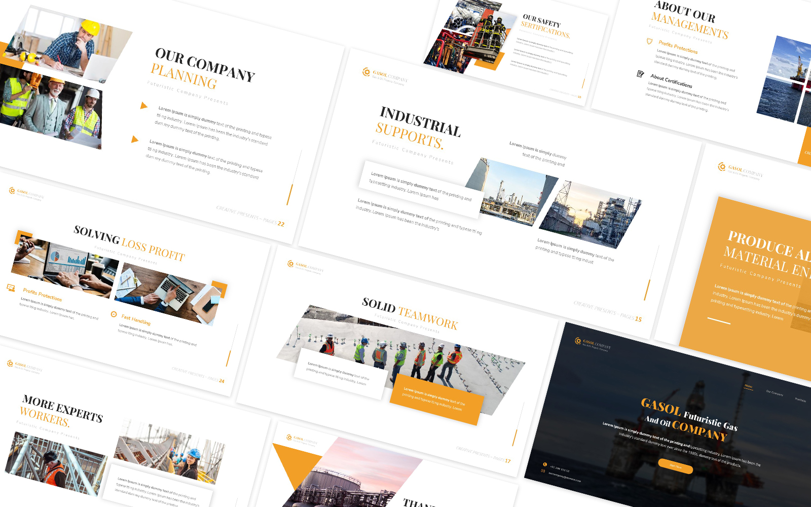 Gasol Company Powerpoint Template