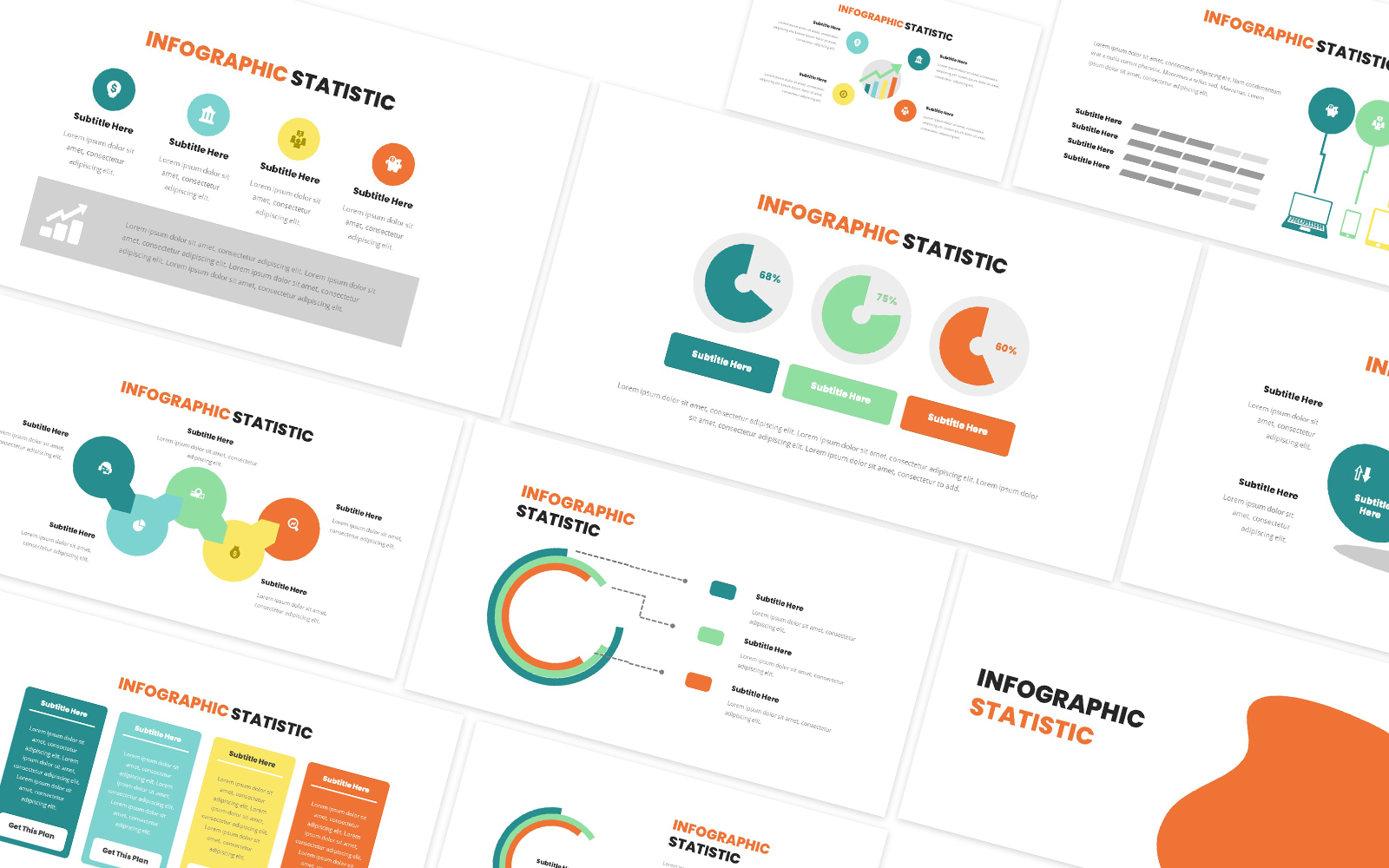 Statistic Infographic Powerpoint Template for $16