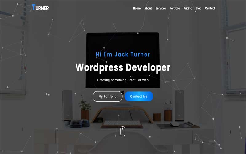 Turner - One Page Portfolio Template