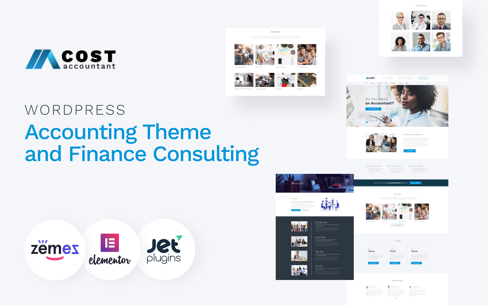 Cost Accountant - WordPress Accounting Theme and Finance Consulting