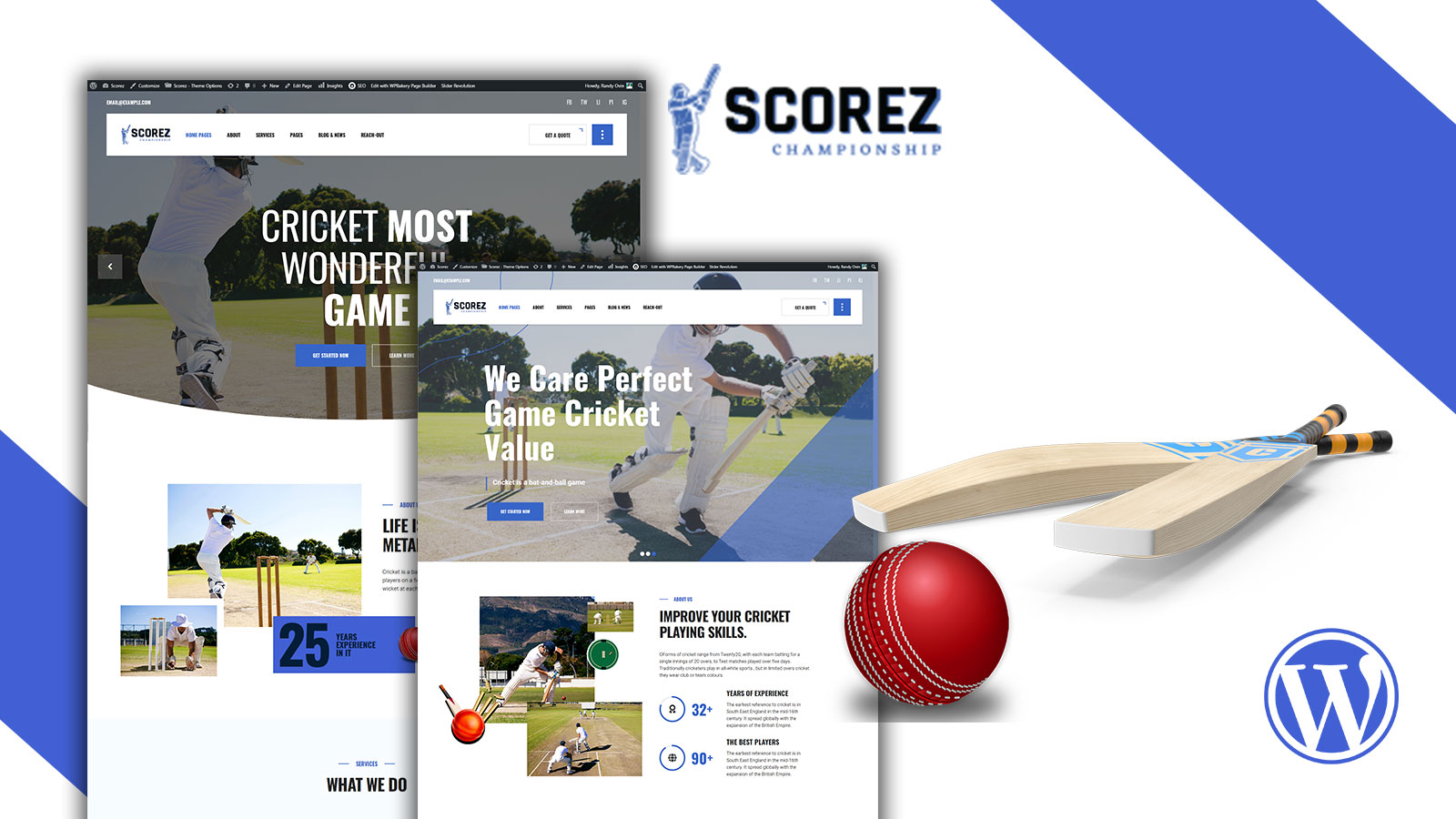 Scorez Cricket WordPress Theme