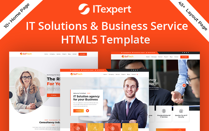 Softech IT Solution Business Company HTML5 Template