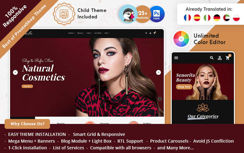 Senorita Cosmetic - PrestaShop Responsive Theme