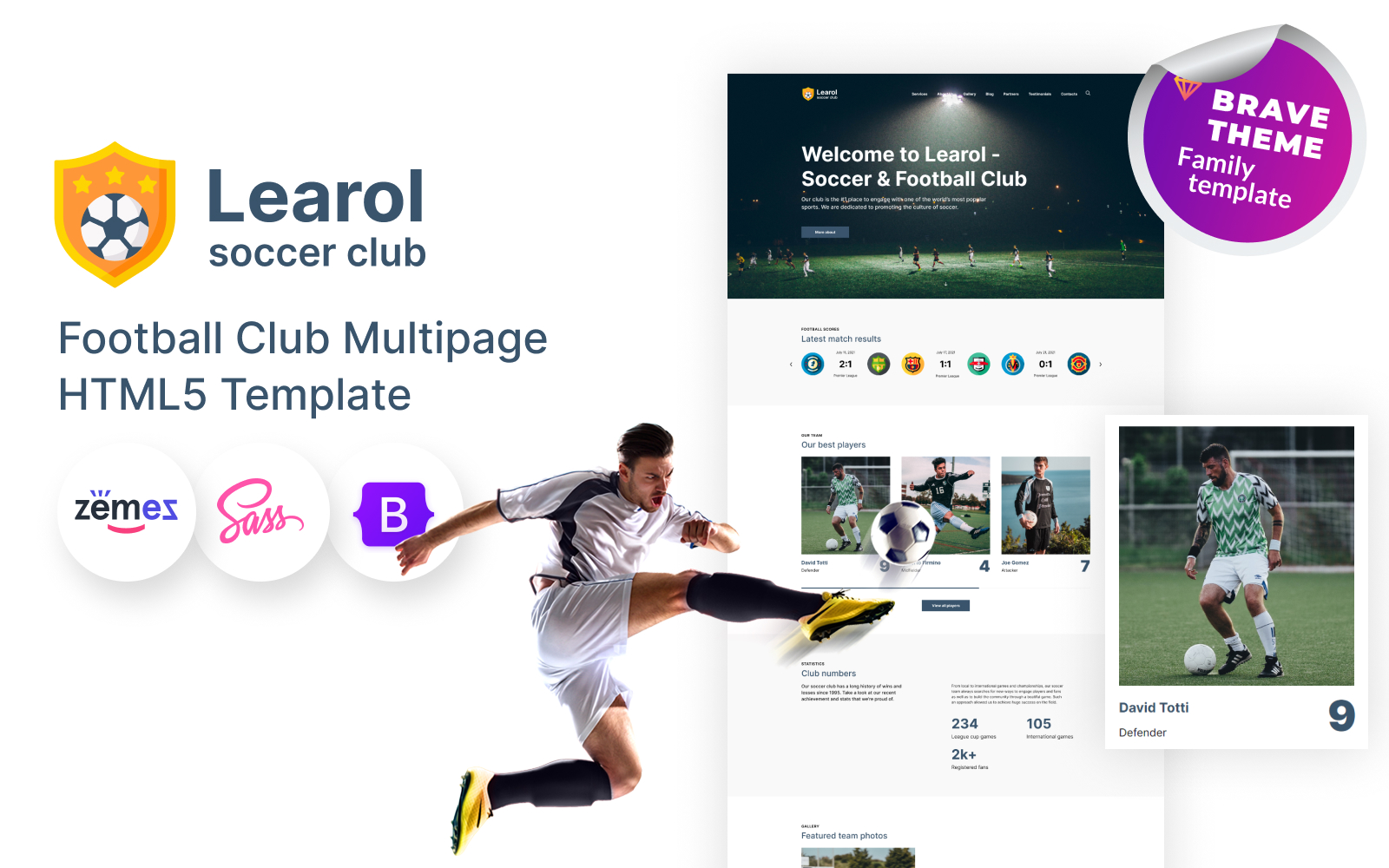 Learol - Football Club HTML5 Website Template