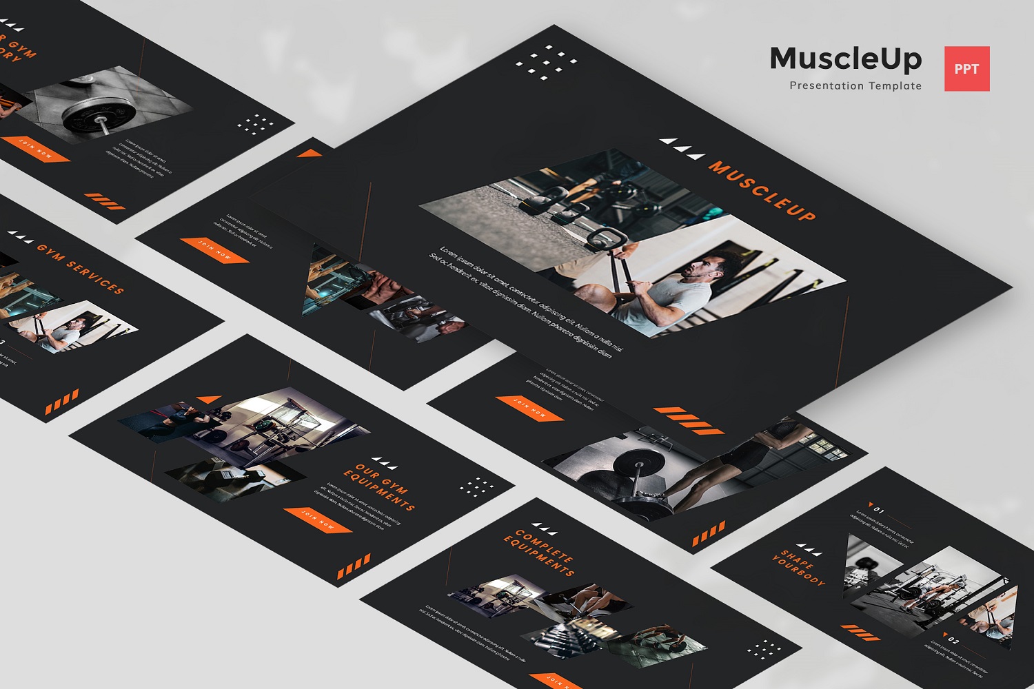 MuscleUp - Gym Powerpoint Template
