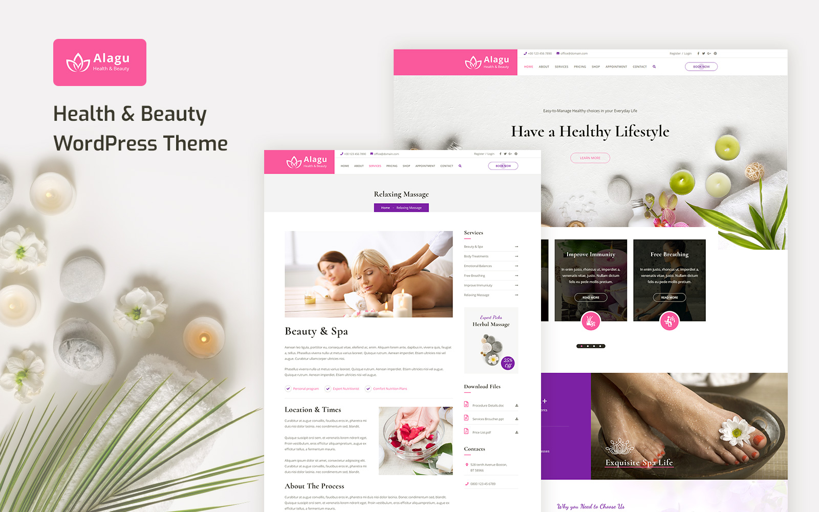 Alagu - Beauty Salon WordPress Theme