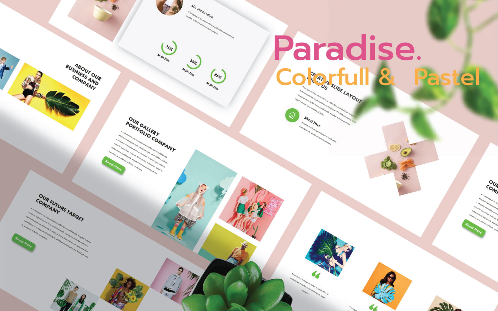 Paradise - Colorful PowerPoint Template