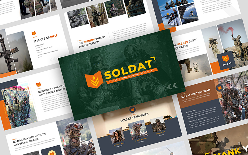 SOLDAT - Military and Army Presentation PowerPoint Template