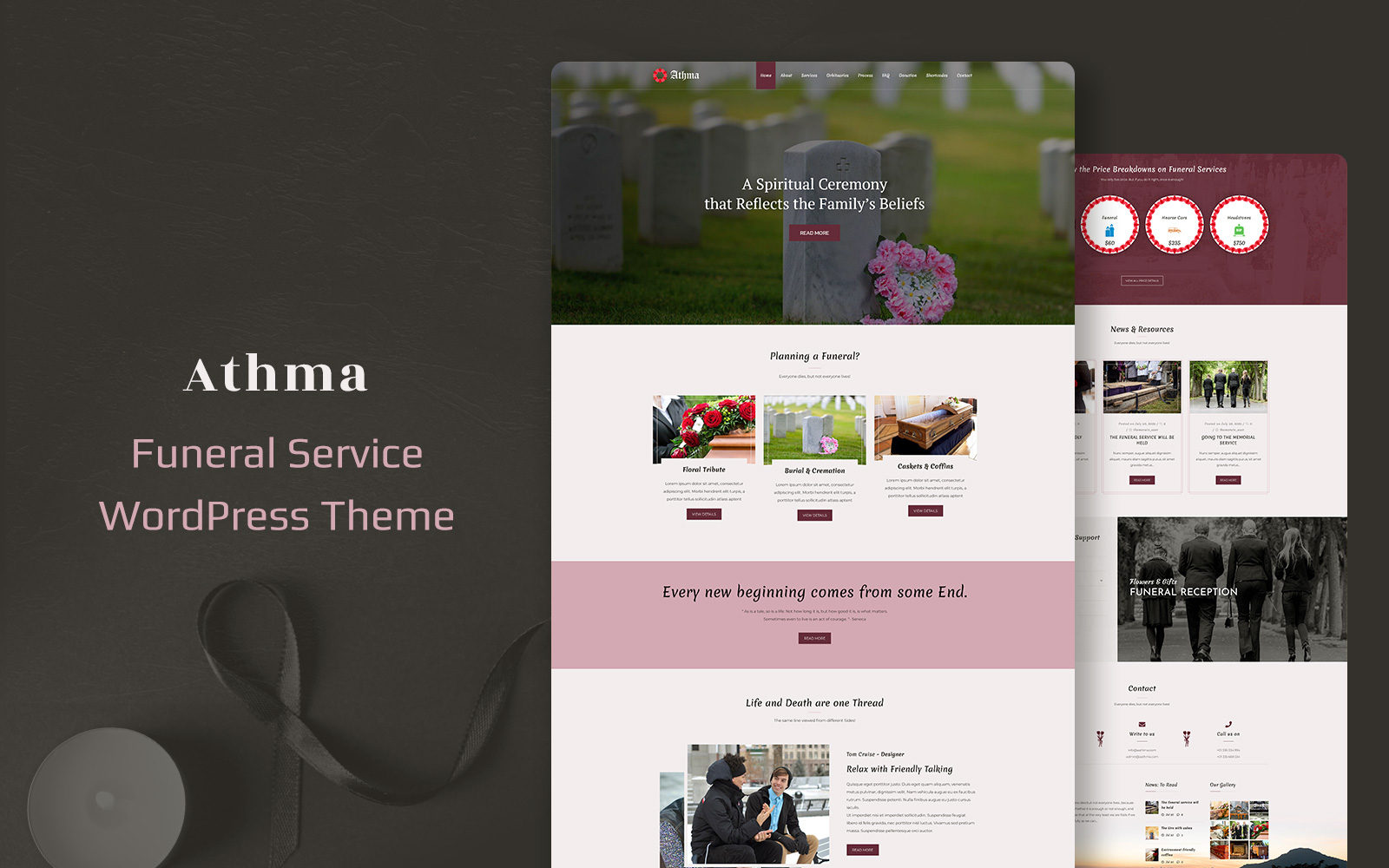 Athma - Funeral WordPress Theme