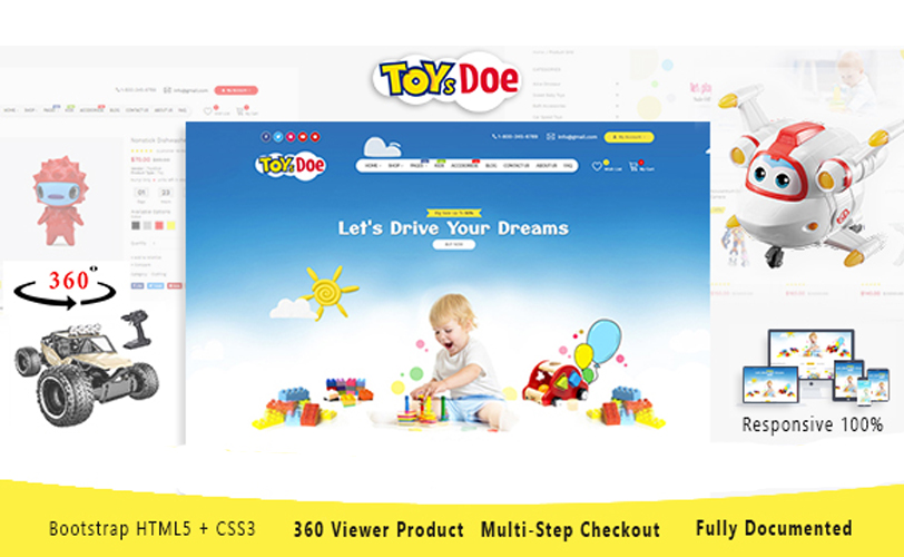 ToysDoe - Kid Toys Store Responsive HTML Template