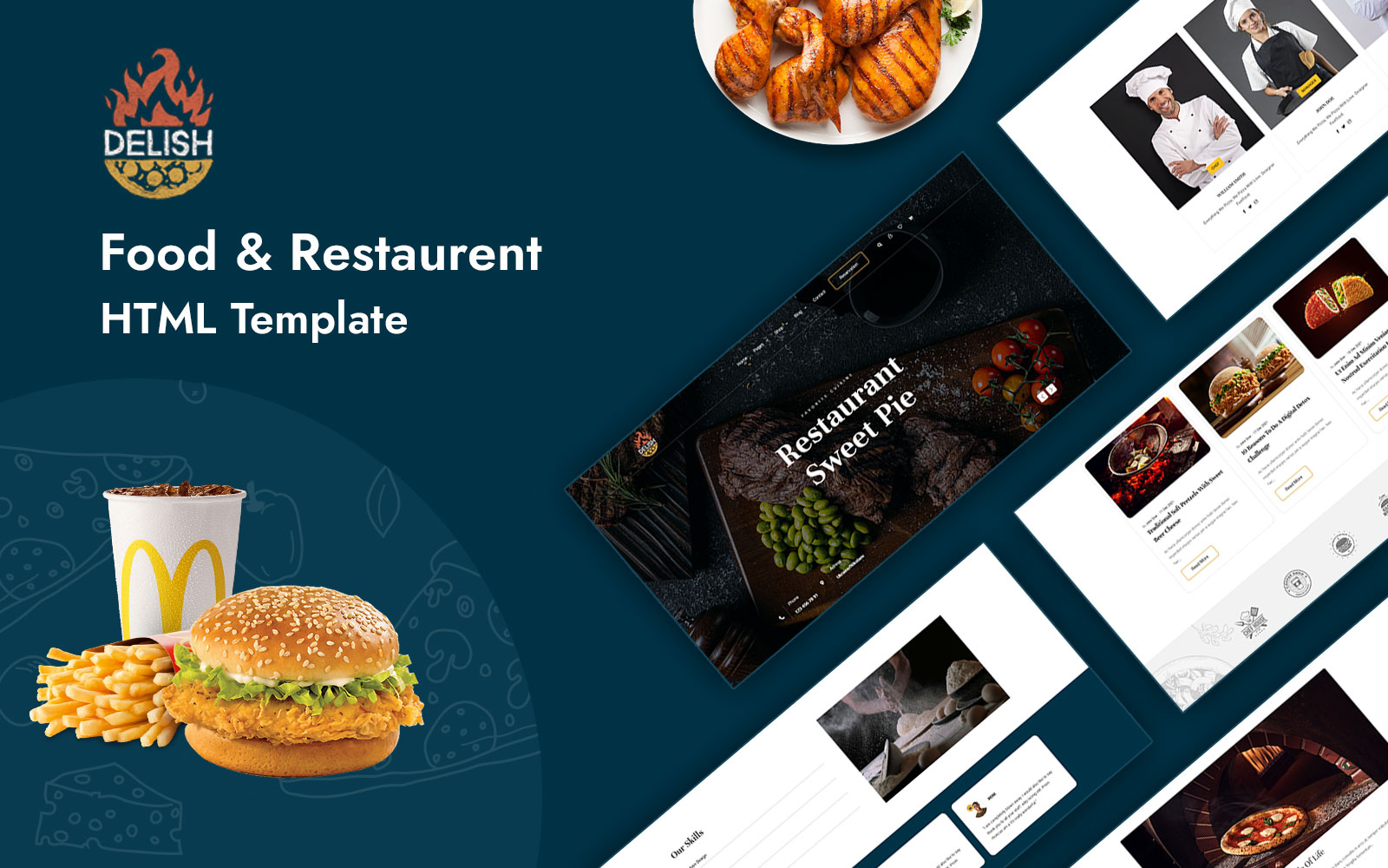 Delish - Multipurpose Food & Restaurent HTML Template