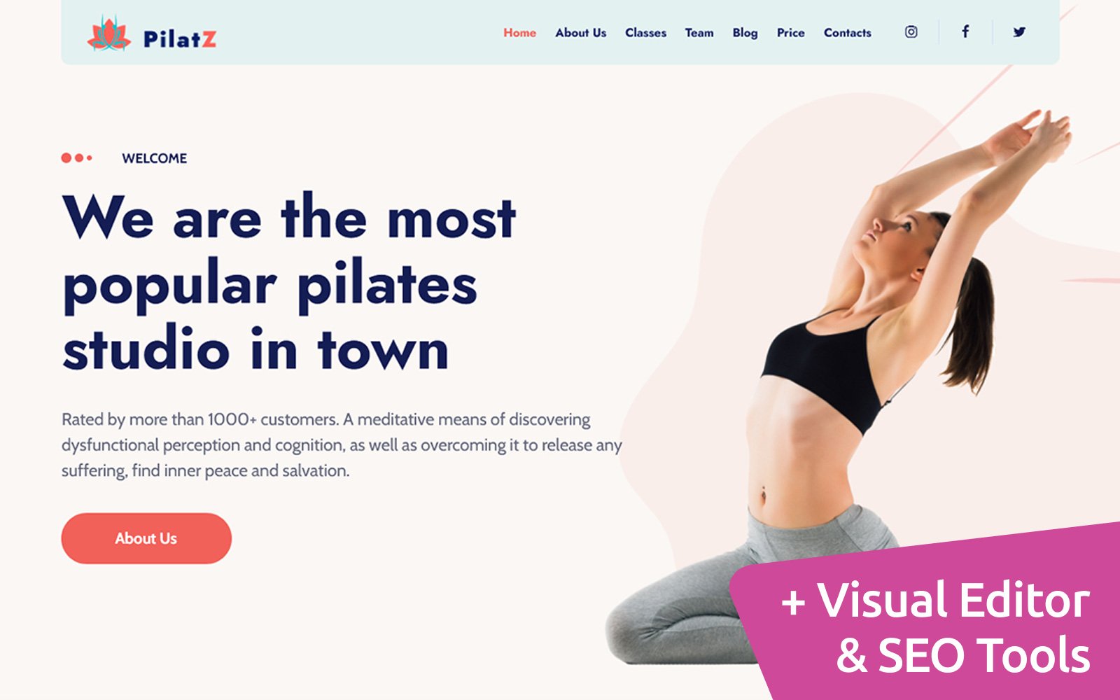 Pilates MotoCMS Website Design